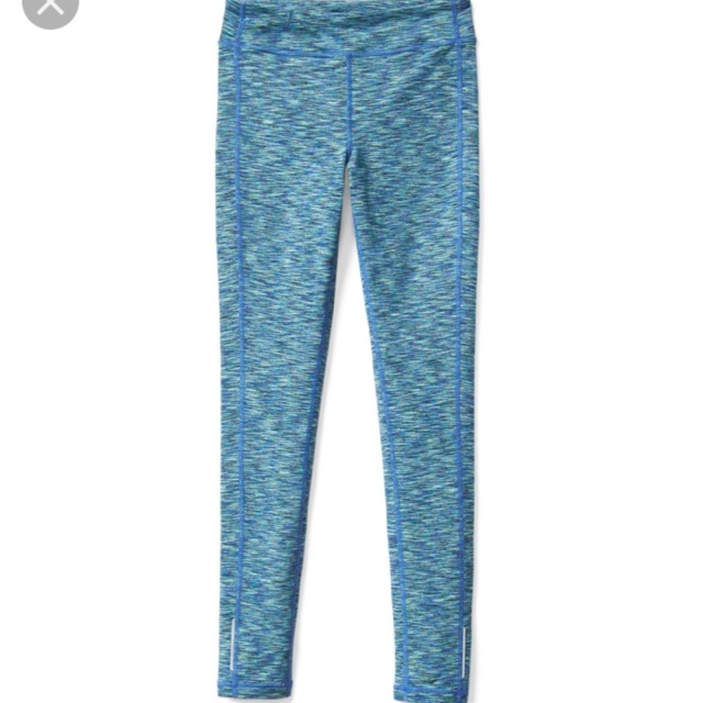 Athleta, girls blue/green leggings size XL.